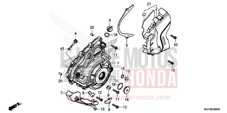 PANNEAU CARTER-MOTEUR G. de Africa Twin PEARL GLARE WHITE (NHB53H) 2016
